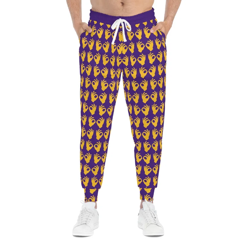 Athletic Joggers - Purple/Gold Griddy