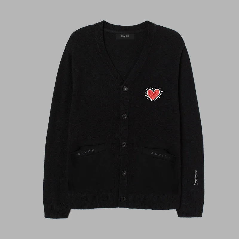 'Blvck x Keith Haring' Heart Cardigan