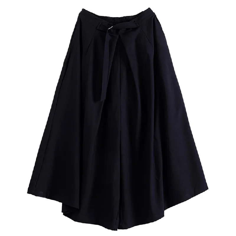 Bonsir Japan Streetwear Fashion Loose Casual Wide Leg Pant Men Punk Hip Hop Gothic Skirt Pants Black Harem Trousers Genderless Clothes