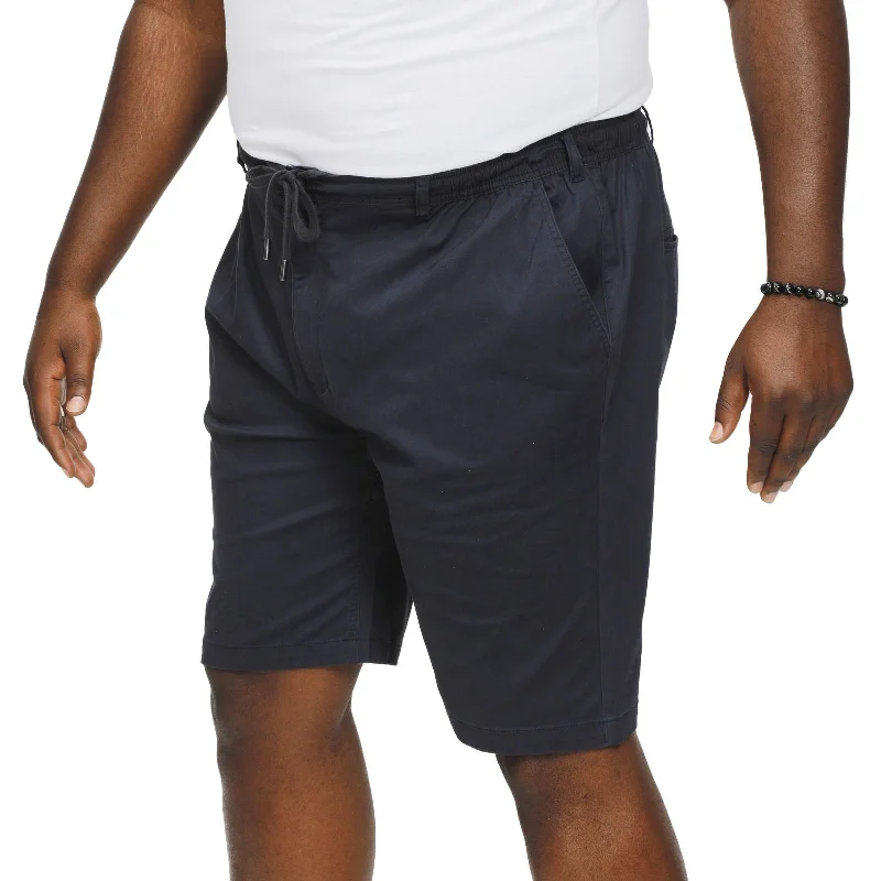 D555 Mens Aries Big & Tall Strech Chino Shorts - Navy