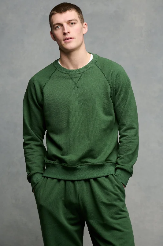 Men's Raglan Sweatshirt - Bottle Green