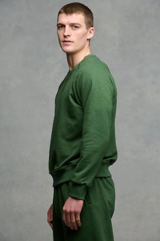 Men's Raglan Sweatshirt - Bottle Green