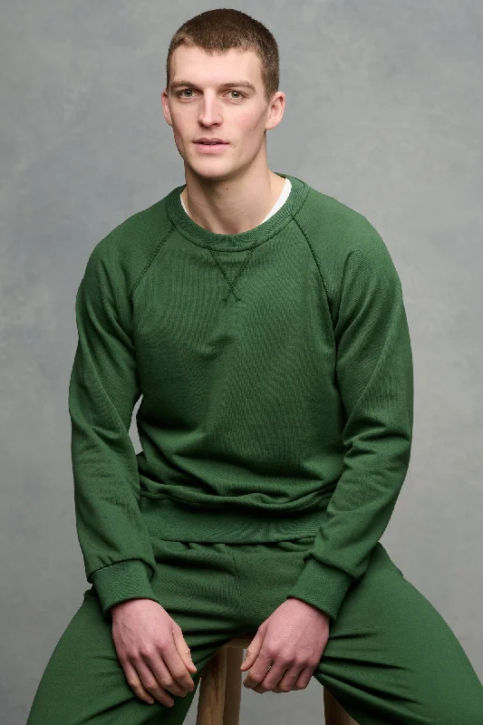 Men's Raglan Sweatshirt - Bottle Green