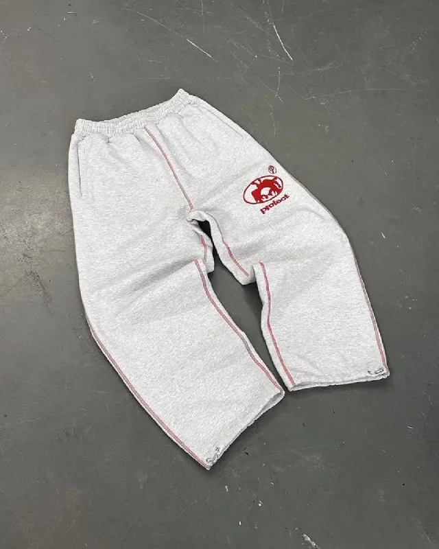 Letter Embroidery Streetwear Sweatpants Casual Pants with Waist Drawstring