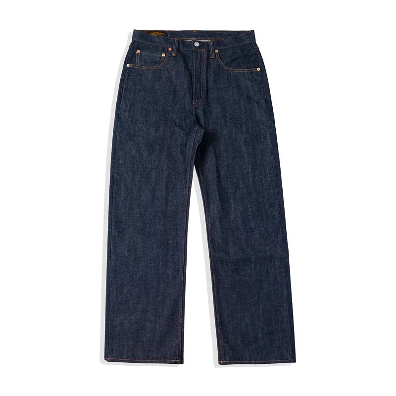 Noir Collection Natural Indigo Dyed Jeans - Selvedge Denim Pants