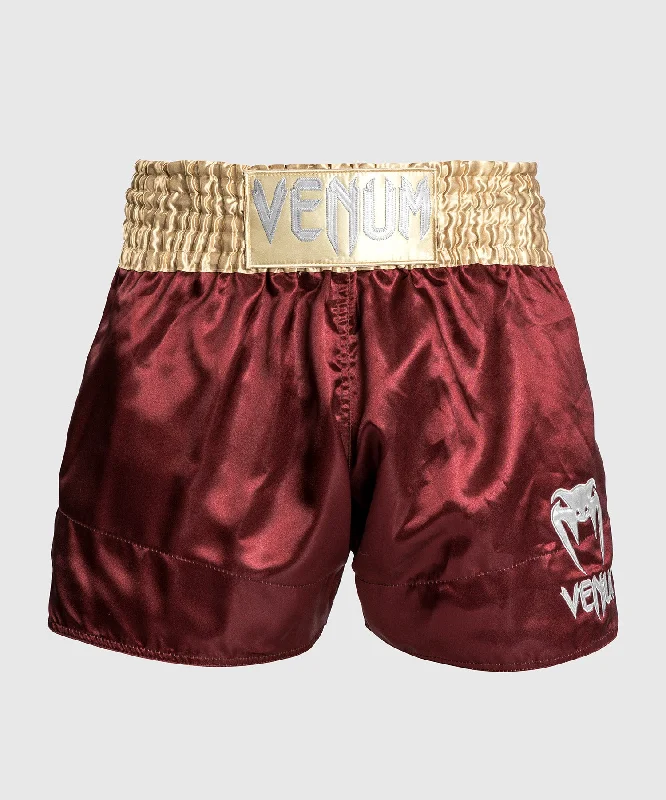 Venum Classic Muay Thaï Short - Burgundy/Gold/White