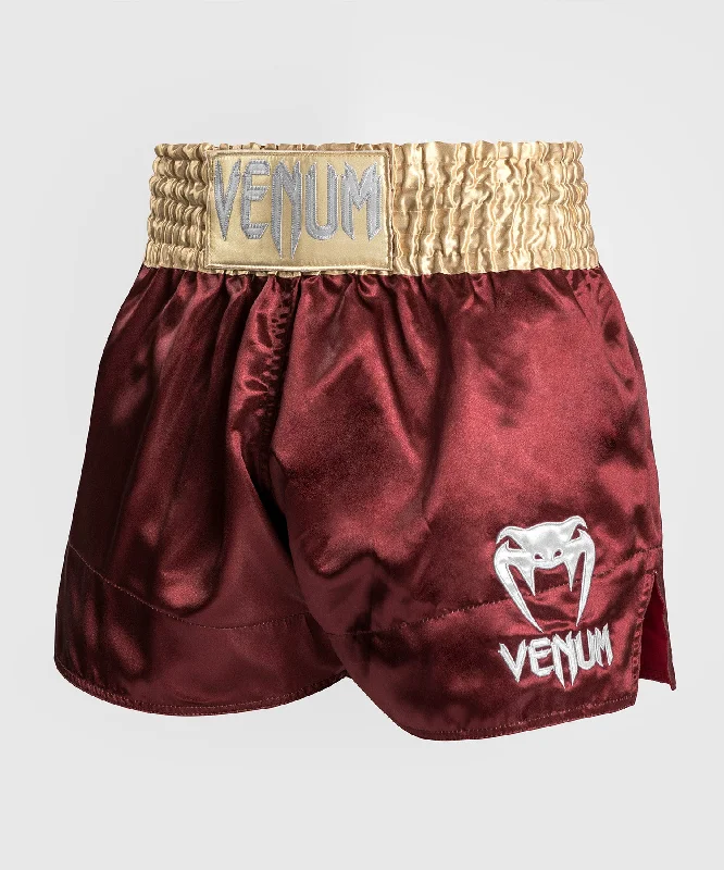 Venum Classic Muay Thaï Short - Burgundy/Gold/White