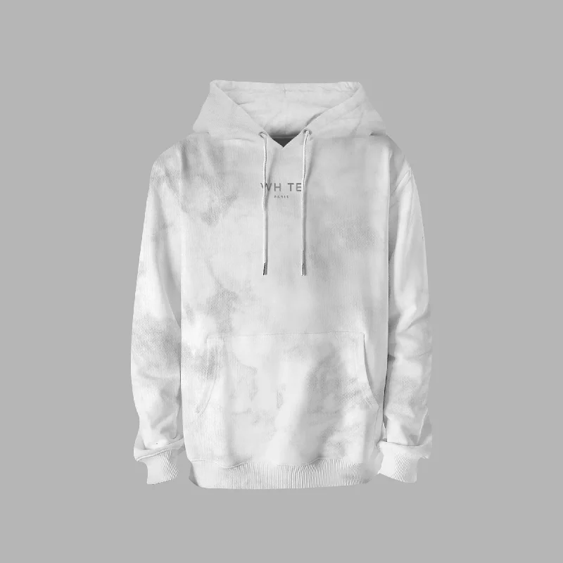 Whte Tie & Dye Hoodie