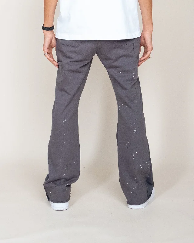 EPTM FRENCH TERRY CARPENTER PANTS - CHARCOAL