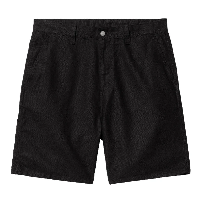 WALTER SINGLE KNEE SHORT - Black (rinsed)