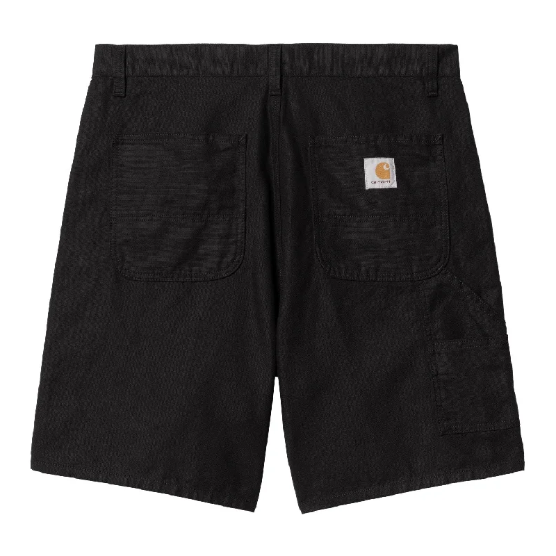 WALTER SINGLE KNEE SHORT - Black (rinsed)