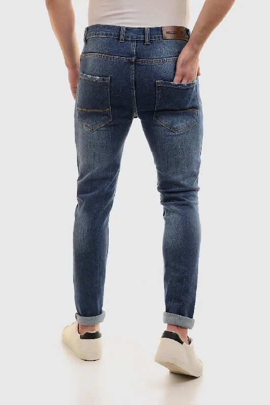 Slim Fit Jeans With Scratches (1193) - White Rabbit