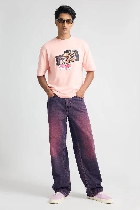 Purple Men's Wide Jeans