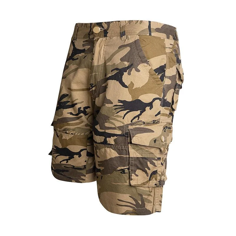 Summer Workwear Men's Camouflage Shorts, Loose Pants, Plus Size European And American Men