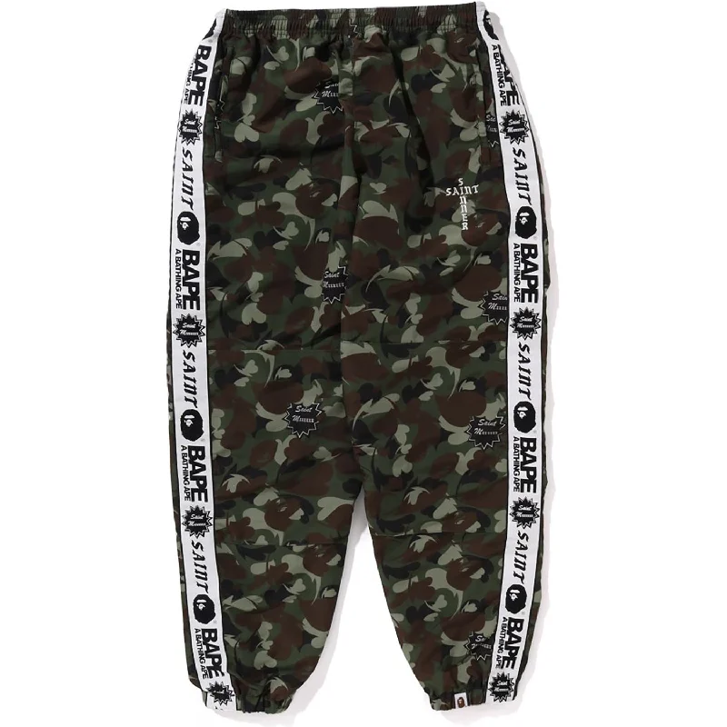 BAPE X SAINT MXXXXXX HEART CAMO TRACK PANTS MENS