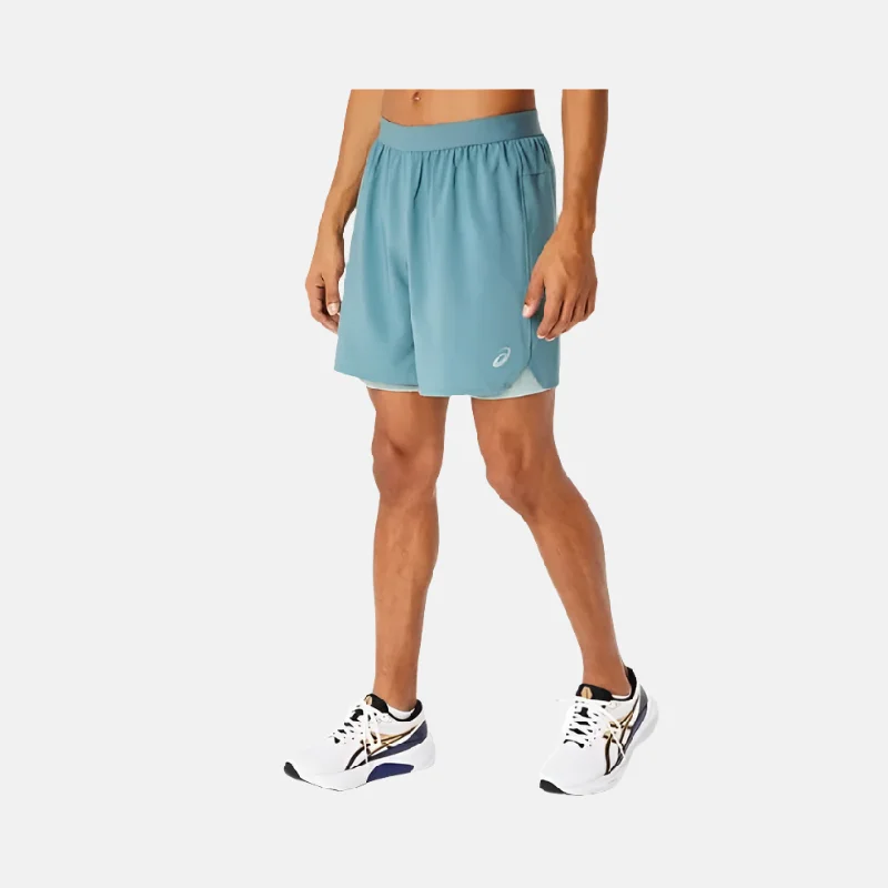 Asics Road 2in1 7Inch Men's Shorts -Foggy Teal/Ocean Haze