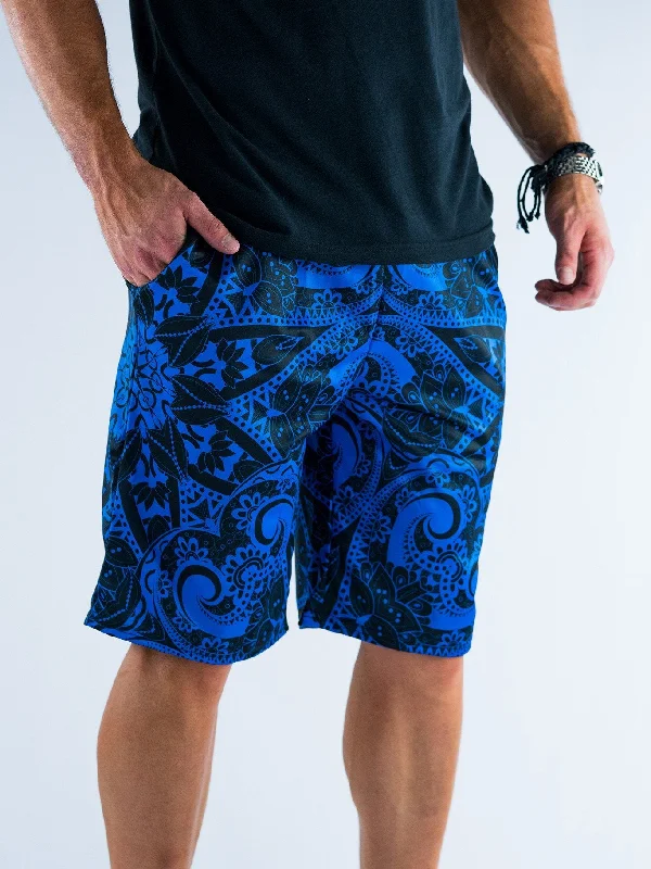 Blue Mandala Shorts