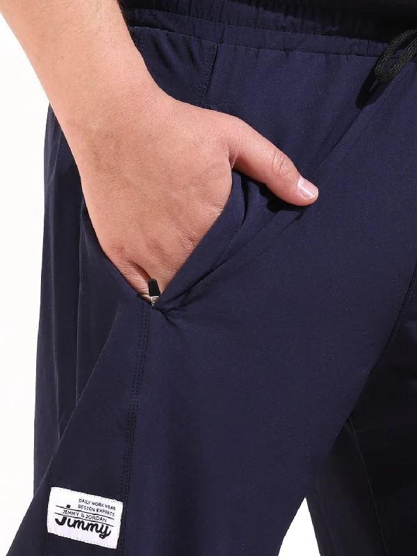 Navy Terry Lycra Trackpant