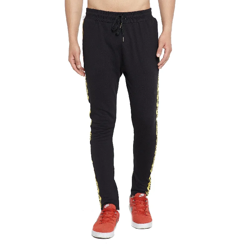 Black Caution Taped Zipped SweatPants