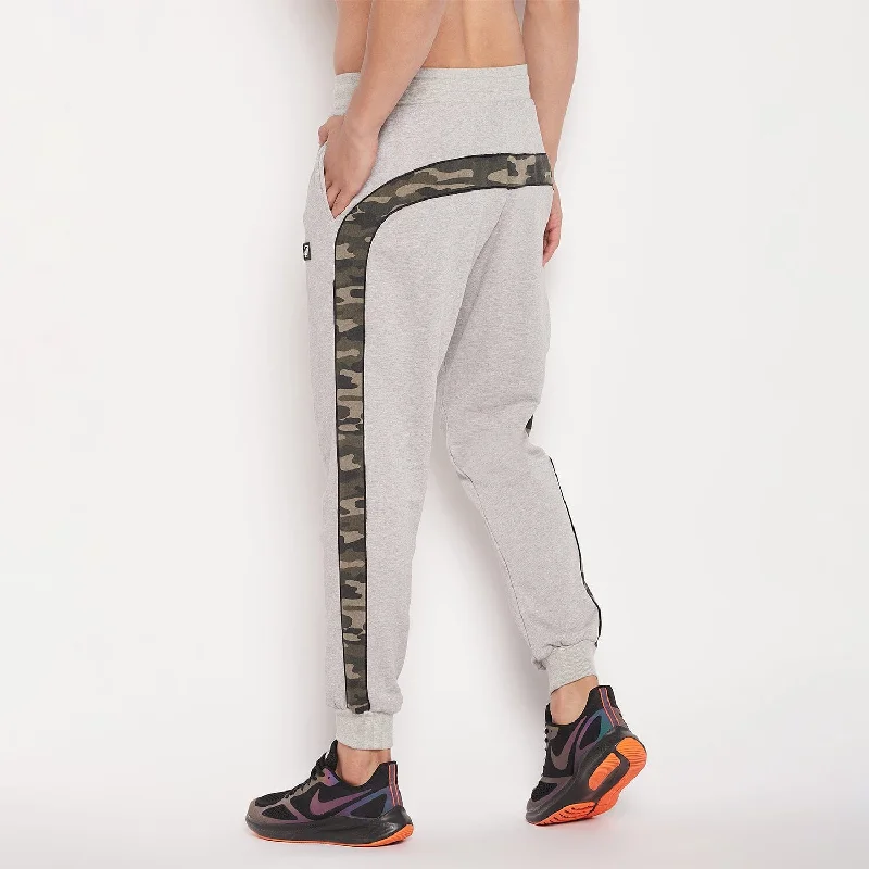 Grey Camo Taped Cut-Sew Jogger