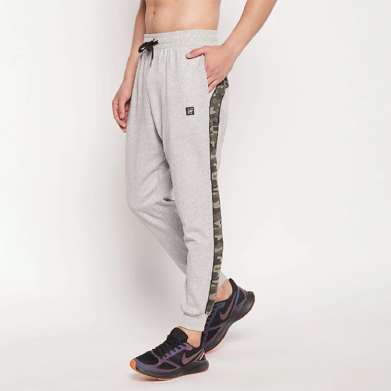 Grey Camo Taped Cut-Sew Jogger