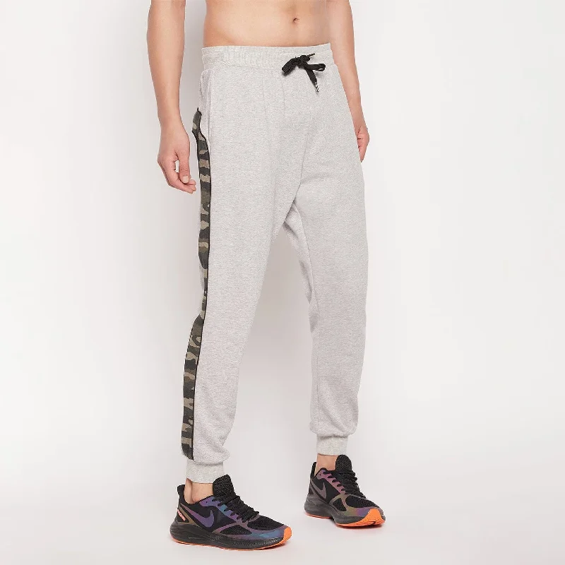 Grey Camo Taped Cut-Sew Jogger