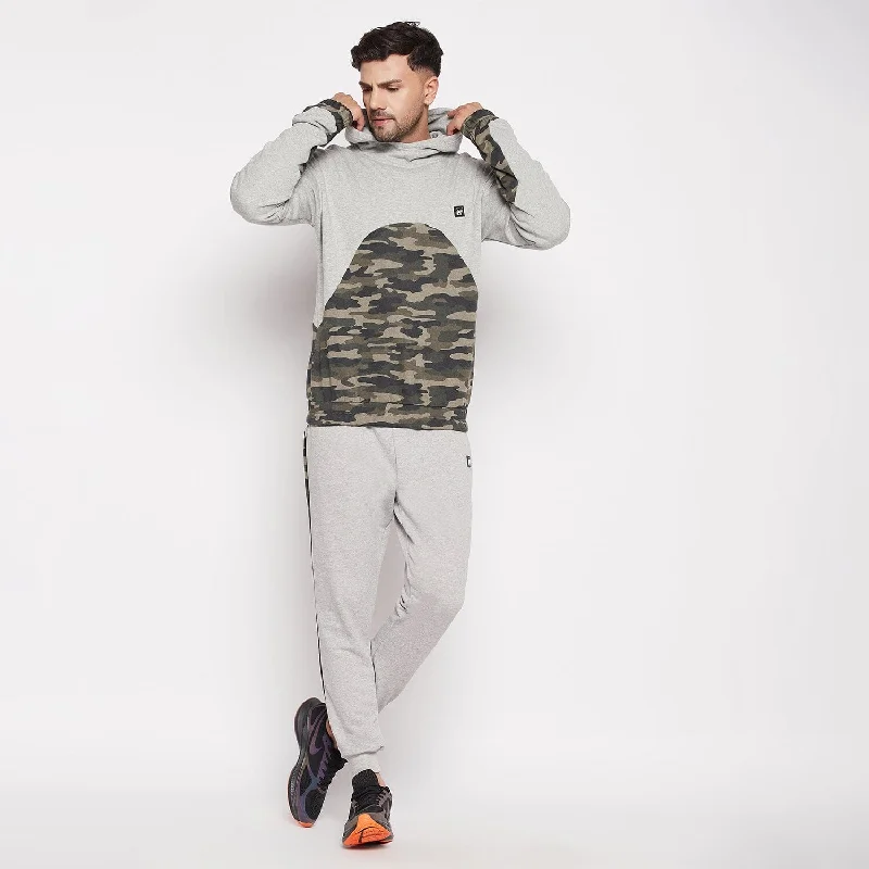 Grey Camo Taped Cut-Sew Jogger