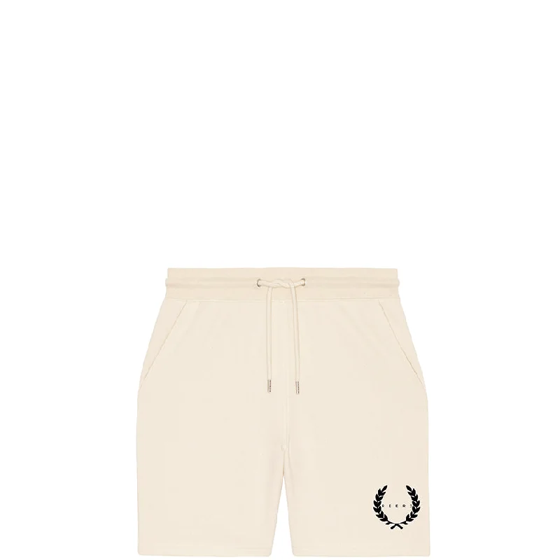 SHORT UNISEX SWEATPANTS ""LAUREL"" IN BEIGE