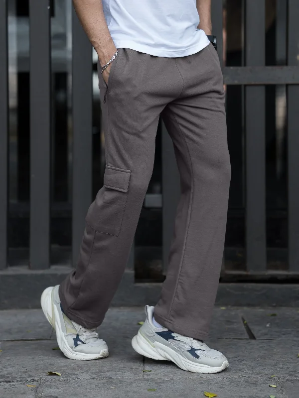 Solid Dark Grey Baggy Fit Cargo