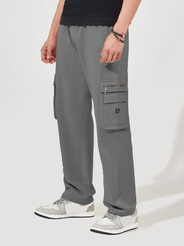 Baggy Side Zip Pocket White Cargo