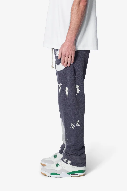 3 Patch Contrast Sweatpants - Blue