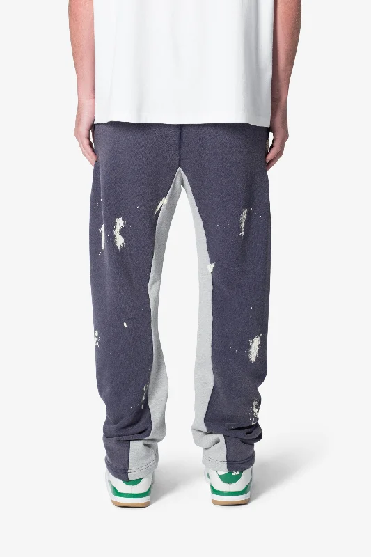 3 Patch Contrast Sweatpants - Blue