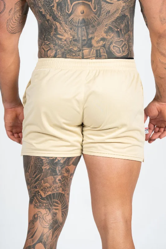 Relentless | Men's Gym Shorts | Beige