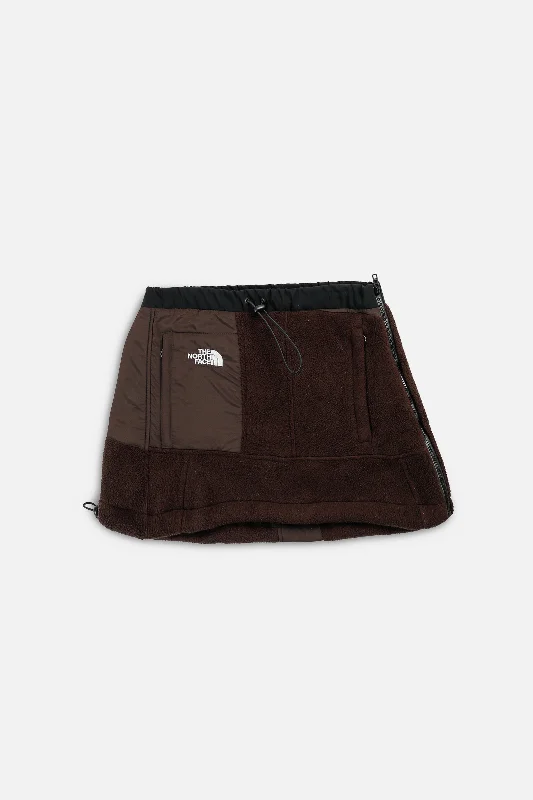 Rework North Face Fleece Mini Skirt - S