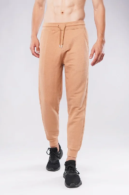 Safari Tan Pique Terry Jogger Pants