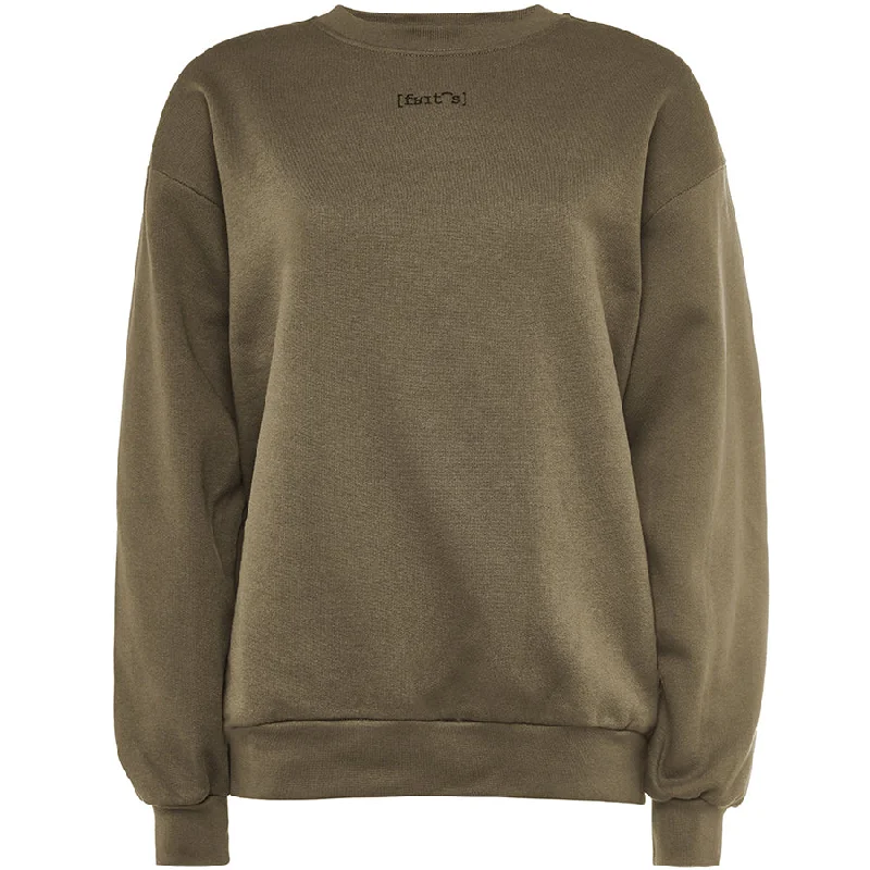 UNISEX ORGANIC COTTON CREWNECK SWEATER IN OLIVE