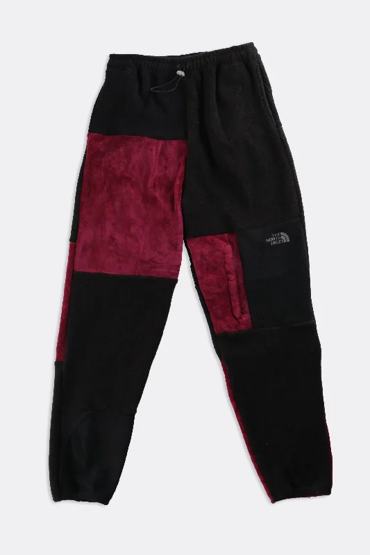 Unisex Rework North Face Patchwork Fleece Pant - M