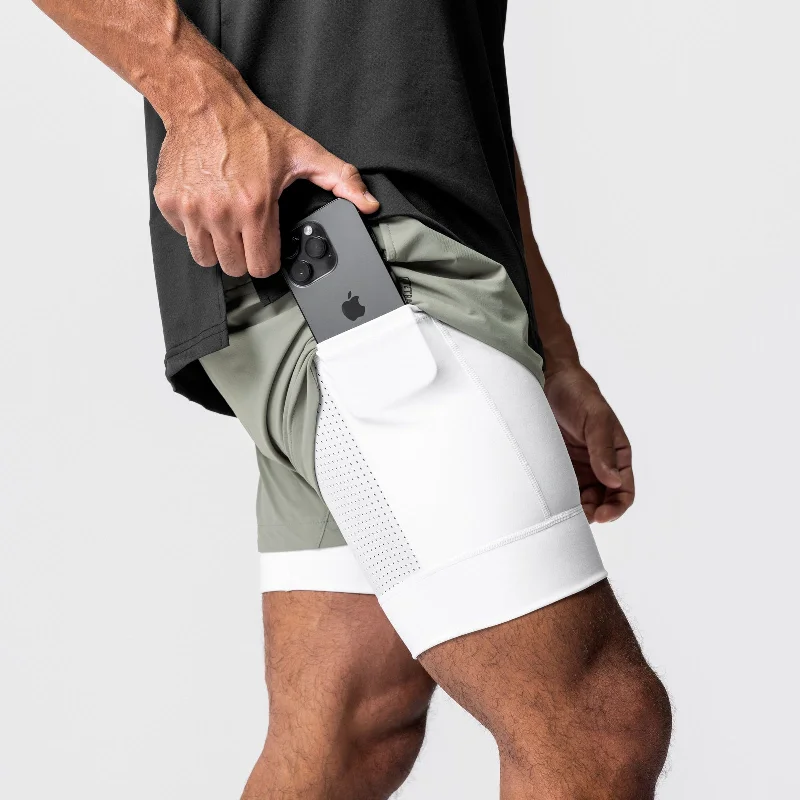 0622. TETRA-LITE™ 5"" Liner Short - Sage/White