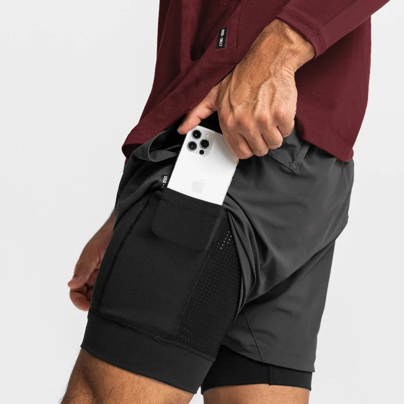 0622. TETRA-LITE™ 5"" Liner Short - Space Grey/Black