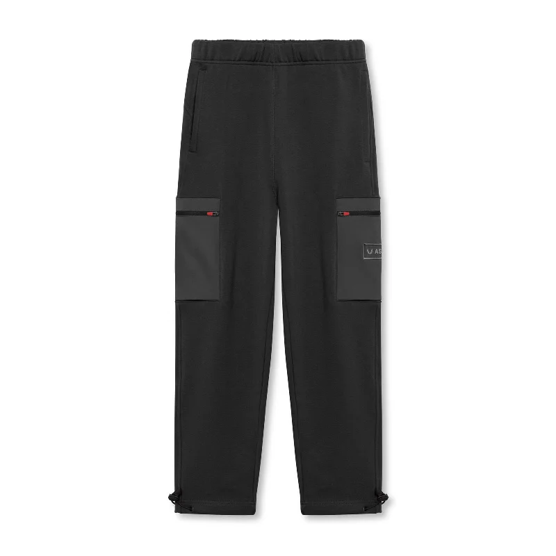 0736. Tech-Terry™ Cinch Cargo Jogger - Black