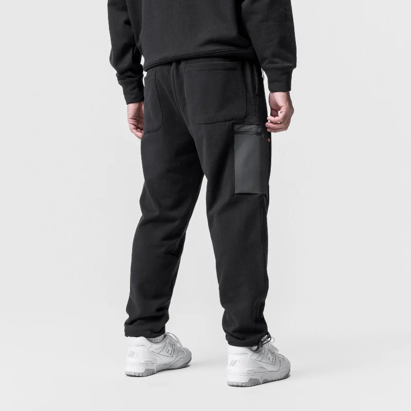 0736. Tech-Terry™ Cinch Cargo Jogger - Black