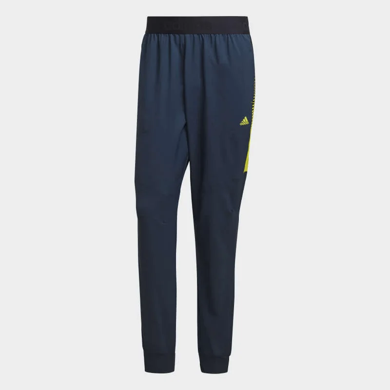 Adidas Men's Designed 2 Move Aeroready Pants Crew Navy/Acid Yellow