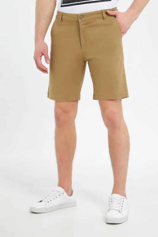 Men Beige Chino Short