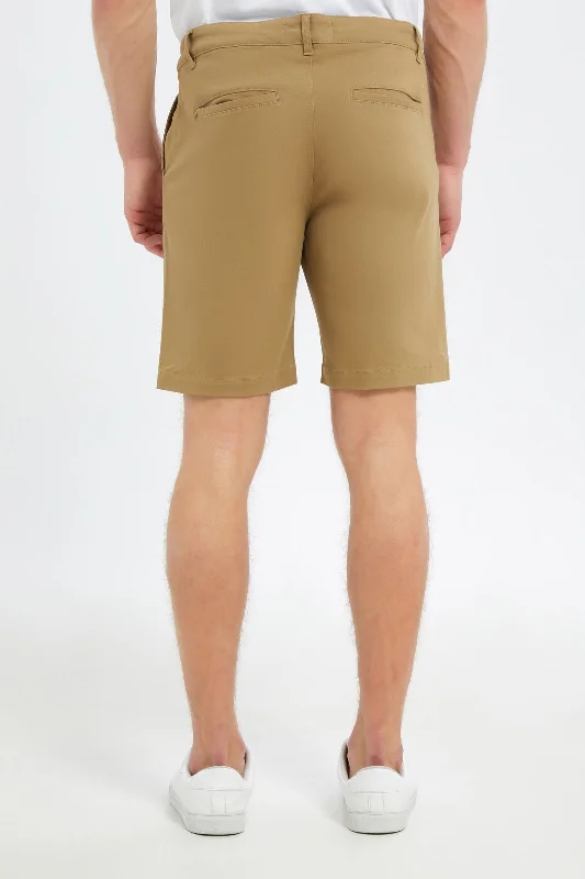 Men Beige Chino Short