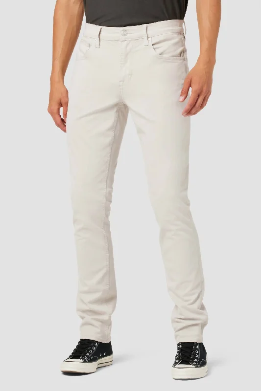 Blake Slim Straight Twill Pants In Light Ash