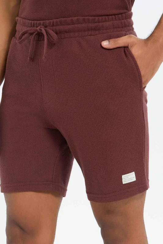 Men Brown Loungewear Short