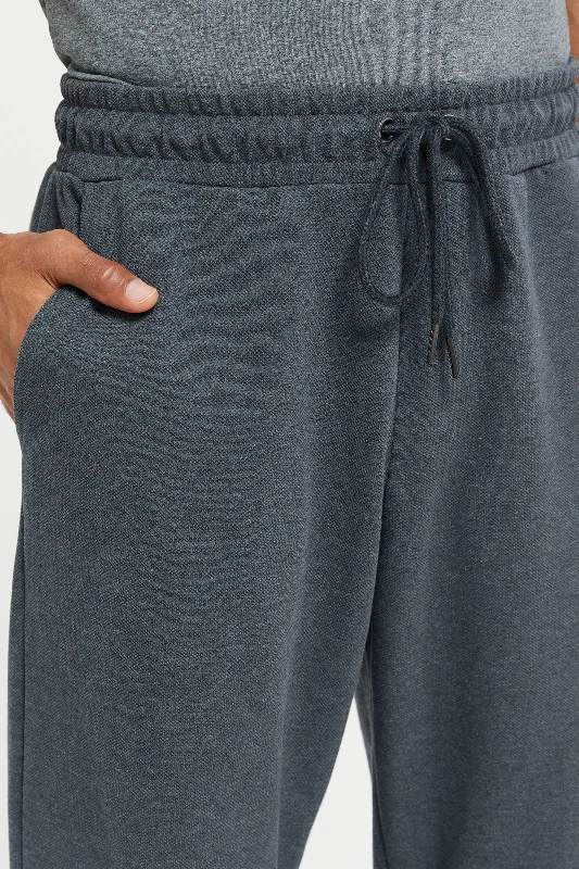 Men Charcoal Pique Joggers