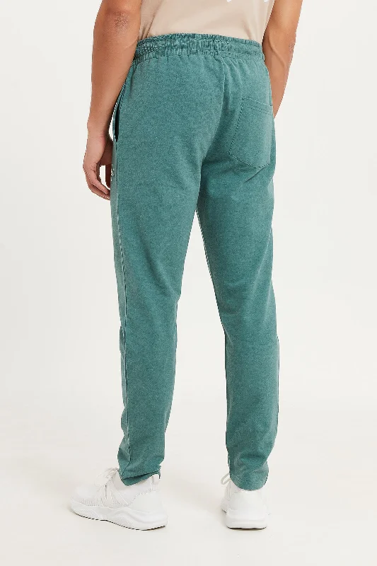 Men Green Signature Sweatpants