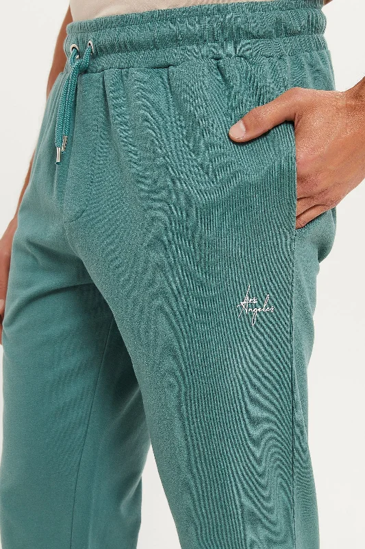 Men Green Signature Sweatpants