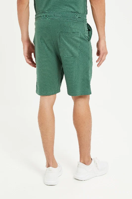 Men Green Printed Lounge Short